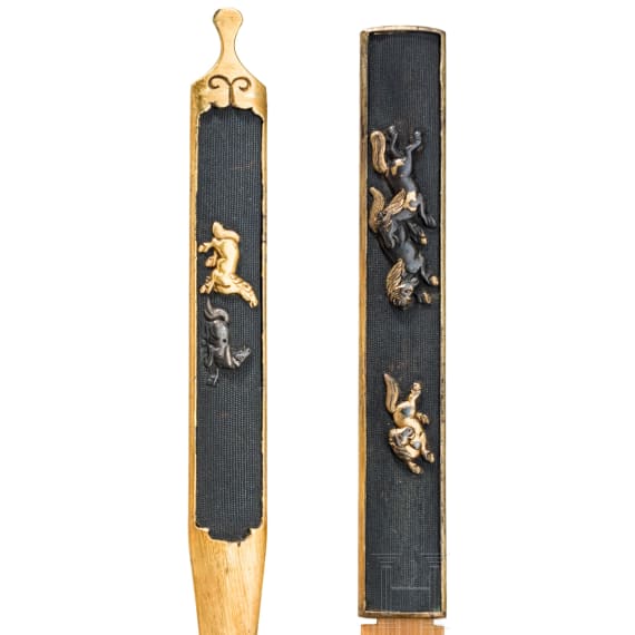 Shakudo Montierung f&uuml;r ein Wakizashi, Ende Edo-Periode
