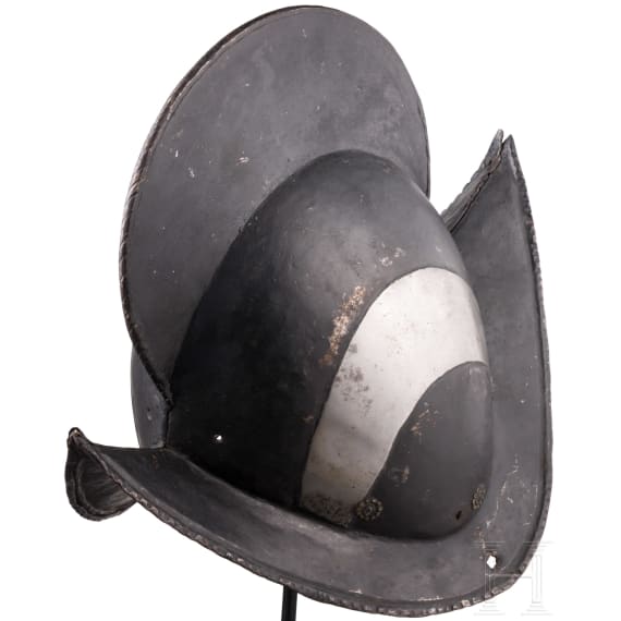 Schwarz-wei&szlig;er Morion, norddeutsch, um 1590