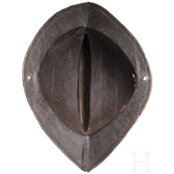 Schwarz-wei&szlig;er Morion, norddeutsch, um 1590