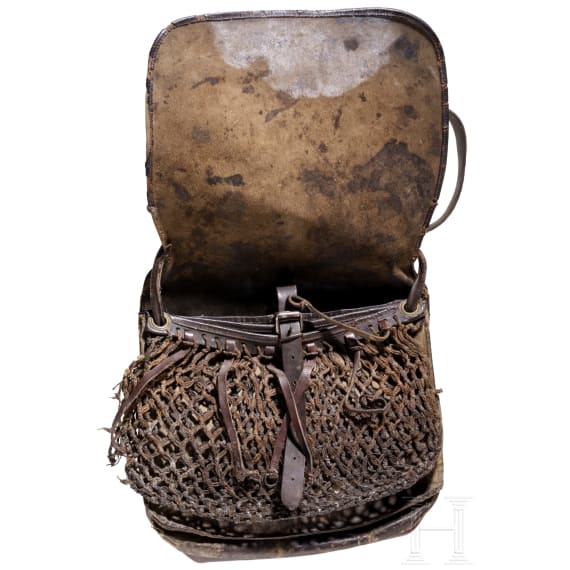Zwei lederne Jagdtaschen, deutsch, 2. H&auml;lfte 19. Jhdt.