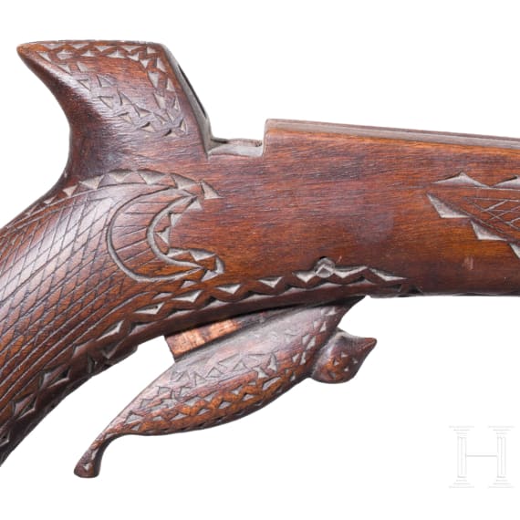 H&ouml;lzerne Armbrust, balkant&uuml;rkisch, 19. Jhdt.