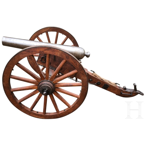 Nachbau einer amerikanischen B&uuml;rgerkriegs-Kanone nach Rodman von 1863, im Ma&szlig;stab 1:2,5, zweite H&auml;lfte 20. Jhdt.