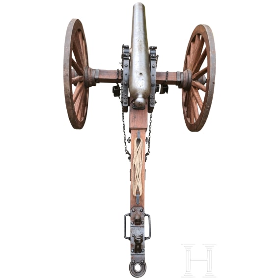 Nachbau einer amerikanischen B&uuml;rgerkriegs-Kanone nach Rodman von 1863, im Ma&szlig;stab 1:2,5, zweite H&auml;lfte 20. Jhdt.