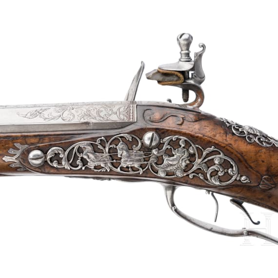 Steinschlossb&uuml;chse, s&uuml;ddeutsch, um 1710