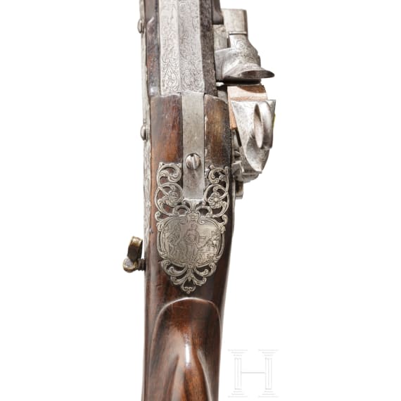 Silbermontierte Luxus-Miqueletflinte, Italien, um 1710/20
