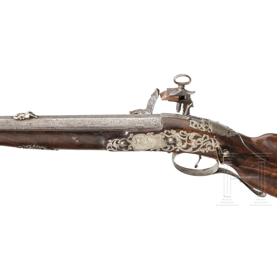 Silbermontierte Luxus-Miqueletflinte, Italien, um 1710/20