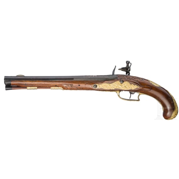 Luxus-Steinschlosspistole, C. Rasch in Braunschweig, um 1760