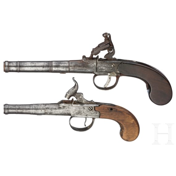 Zwei Perkussionsterzerole, London, um 1740