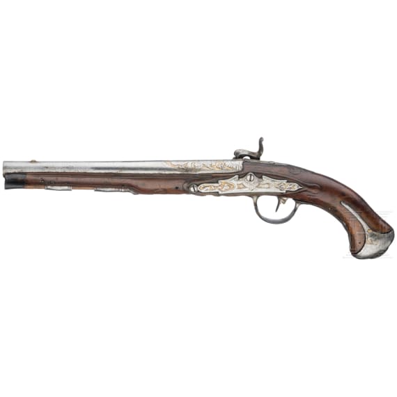 Perkussionspistole, s&uuml;ddeutsch, um 1760