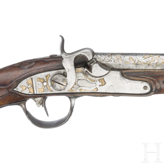 Perkussionspistole, s&uuml;ddeutsch, um 1760