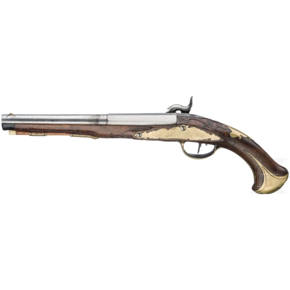 Perkussionspistole, s&uuml;ddeutsch, um 1780