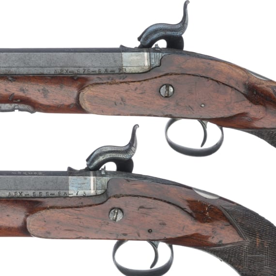 Ein Paar Perkussionspistolen, Henry Nock, London, um 1800