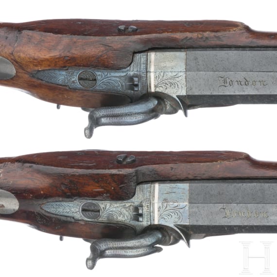 Ein Paar Perkussionspistolen, Henry Nock, London, um 1800