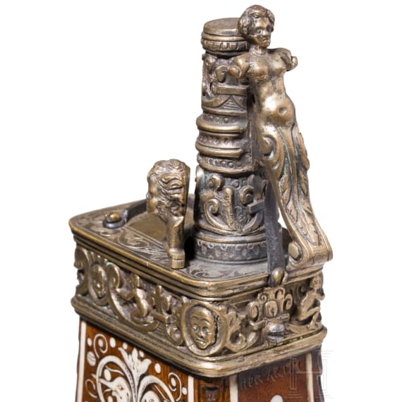 Bedeutende Luxus-Pulverflasche aus der Gewehrkammer der Herz&ouml;ge von Sachsen, um 1600