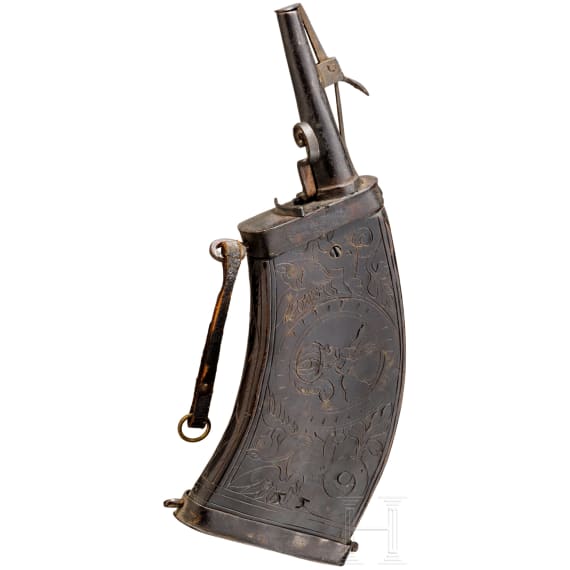 Musketier-Pulverflasche, deutsch, um 1600