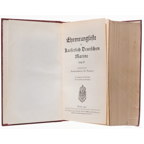 Kapit&auml;n zur See Walter Forstmann - Zwei Ranglisten der kaiserlichen Marine aus seiner pers&ouml;nlichen Bibliothek