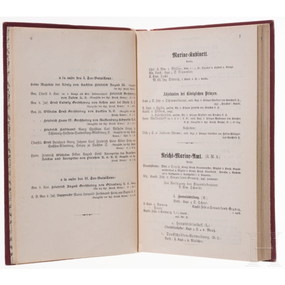 Kapit&auml;n zur See Walter Forstmann - Zwei Ranglisten der kaiserlichen Marine aus seiner pers&ouml;nlichen Bibliothek