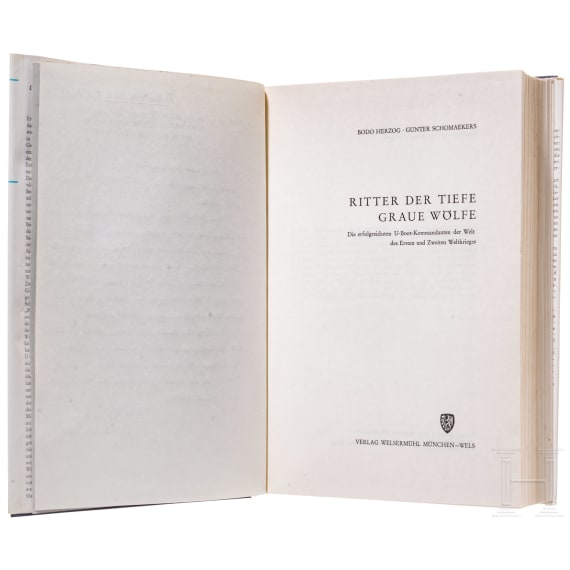 Kapit&auml;n zur See Walter Forstmann - Buch "Ritter der Tiefe" mit Widmung an seine Nachkommen