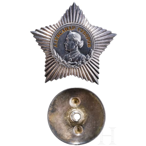 Gruppe mit 6 Orden und einer Medaille, komplett mit Verleihungsbuch, Sowjetunion, ab 1943