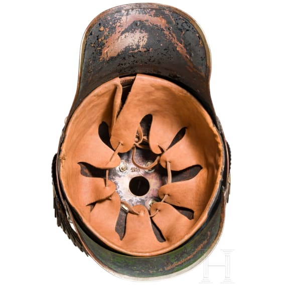 Helm M 1889 f&uuml;r Mannschaften/Unteroffiziere im K&uuml;rassier-Regiment &bdquo;Kaiser Nikolaus I. von Russland" (Brandenburgisches) Nr. 6