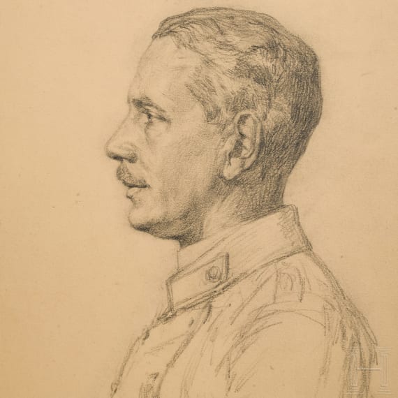 Richard Benno Adam (1873 - 1937), drei milit&auml;rische Portraits, datiert 1917