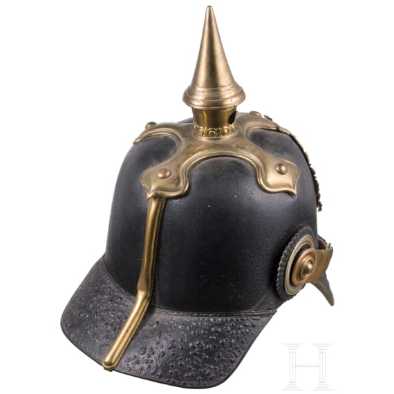Fr&uuml;her Helm f&uuml;r Angeh&ouml;rige der preu&szlig;ischen Infanterie, um 1860