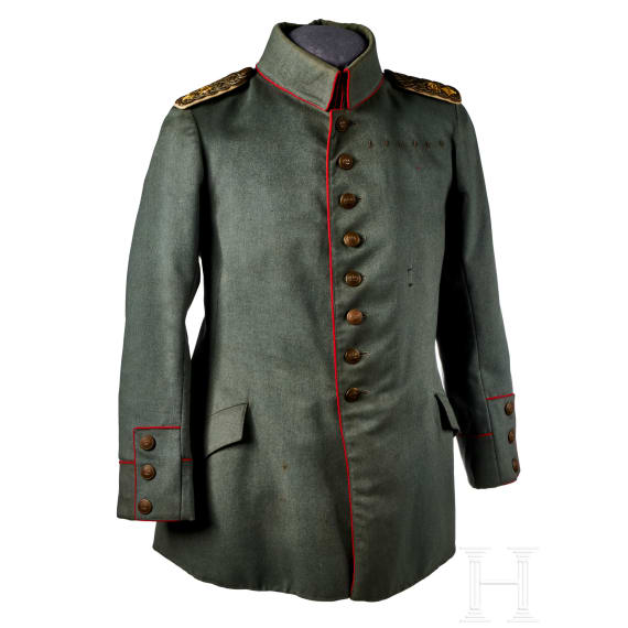 A named M1910 Prussian Field-Grey Commander&rsquo;s Tunic of Infantry Regiment 42 (Major von Hackewitz)