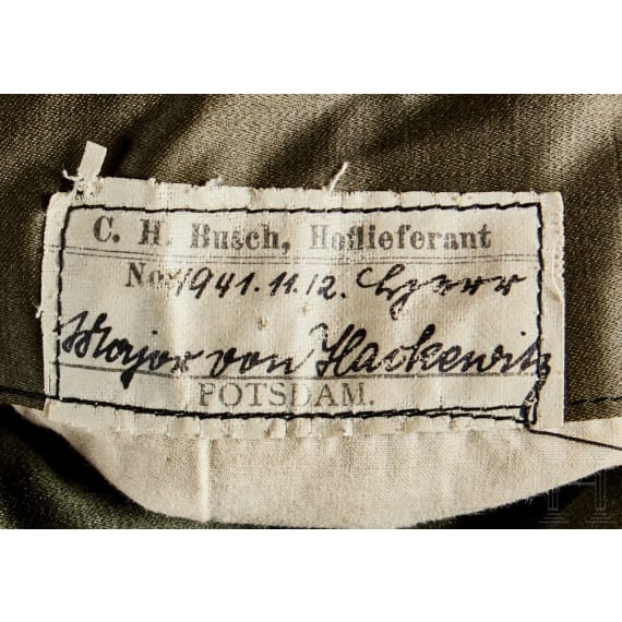 A named M1910 Prussian Field-Grey Commander&rsquo;s Tunic of Infantry Regiment 42 (Major von Hackewitz)