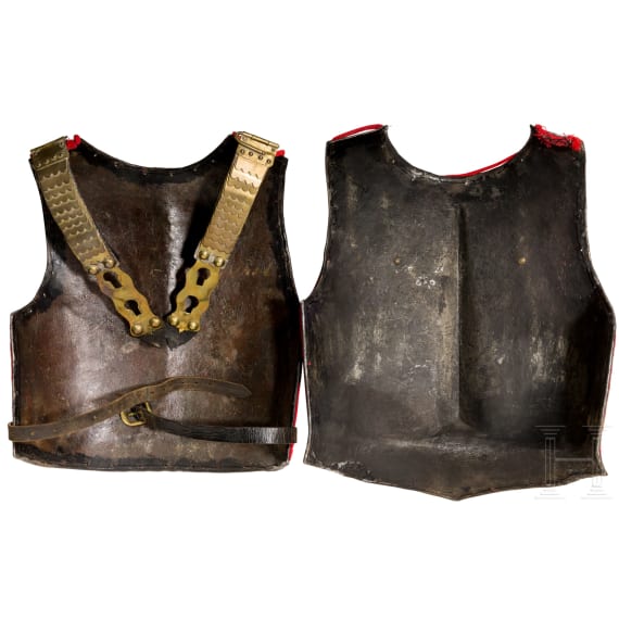 Helm, K&uuml;rass und Reservistenbild f&uuml;r Mannschaften des preu&szlig;ischen Regiments der Gardes du Corps, 19. Jhdt.