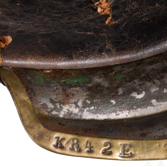 Helm M 1867 f&uuml;r Mannschaften im K&uuml;rassier-Regiment Nr. 4