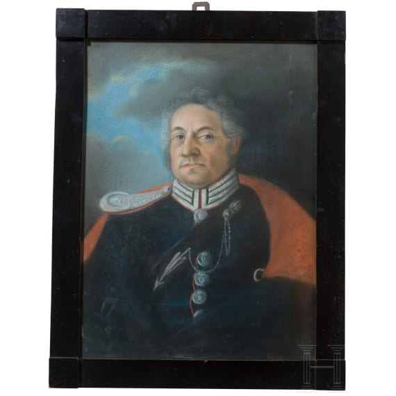 Offiziersportrait, deutsch, 1. H&auml;lfte 19. Jhdt.