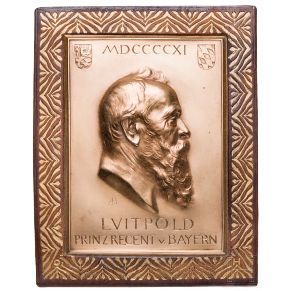 Prinzregent Luitpold von Bayern - Portraitplakette von Adolf Hildebrand anl&auml;sslich des 90. Geburtstages 1911
