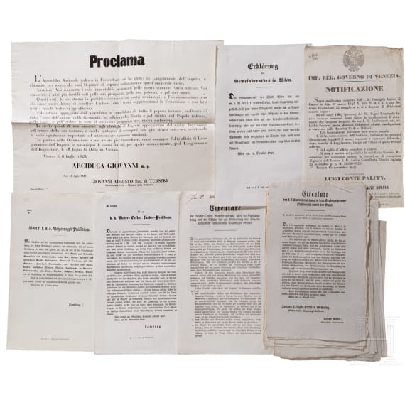 Kaiser Ferdinand I. von &Ouml;sterreich (1793 - 1875) - 21 Circulare der k.k. Landesregierung in dem Erzherzogthume &Ouml;sterreich unter der Enns aus seiner Regierungszeit 1835 - 1848