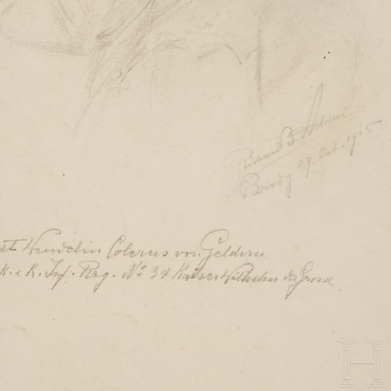 Richard Benno Adam (1873 - 1937), zwei Offiziersportraits, datiert 1915
