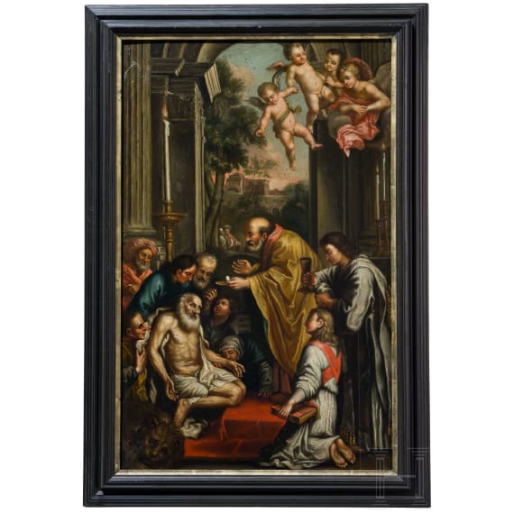 "The Last Communion of St. Jerome", after Domenico Zampieri, called Domenichino (Bologna 1581&ndash;1641 Naples), bears inscription "F&ouml;rtsch p. 1798"