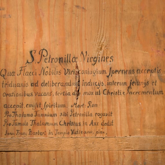 &ldquo;The Burial and Apotheosis of Saint Petronilla&rdquo;, after Giovanni Francesco Barbieri, called Guercino (Cento 1591&ndash;1666 Bologna), bears inscription &ldquo;F&ouml;rtsch p. 1798&rdquo;