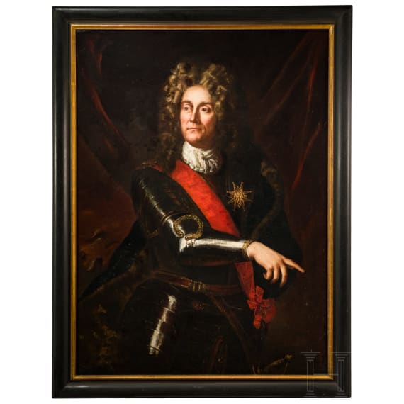 A painting of Claude-Louis-Hector de Villars, Marshal of France, circle of Hyacinthe Rigaud