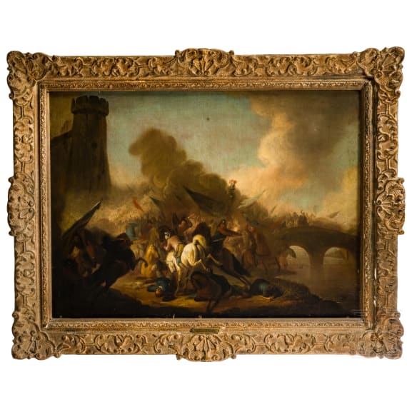 &ldquo;Cavalry Engagement between European and Ottoman Troops&rdquo;, Follower of Jan van Huchtenburg (Haarlem 1647&ndash;1733 Amsterdam)