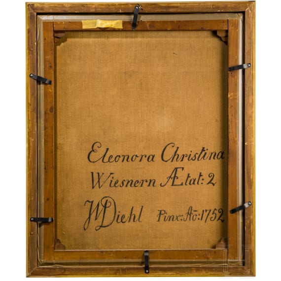 &ldquo;Portrait of Eleonora Christina Wiesner&rdquo;, attributed to J. M. Diehl, mid-18th century