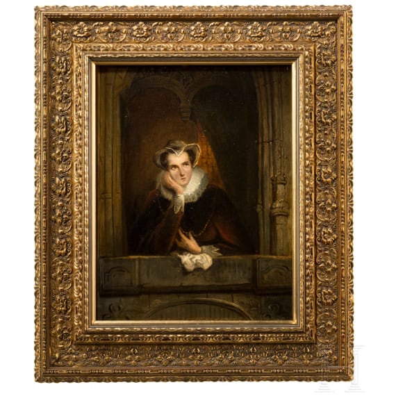 "Lady with Ruff", attributed to Jozef Israels (Groningen 1824&ndash;1911 Den Haag), mid-19th century