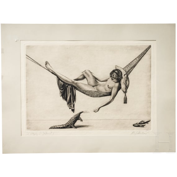&ldquo;Liebesbotschaft&rdquo; (Message of Love), Richard M&uuml;ller (Tschirnitz near Karlsbad 1874&ndash;1954 Dresden-Loschwitz), probably 1921
