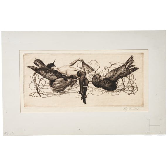 &ldquo;Rivalen&rdquo; (Rivals), Richard M&uuml;ller (Tschirnitz near Karlsbad 1874&ndash;1954 Dresden-Loschwitz), dated 1912