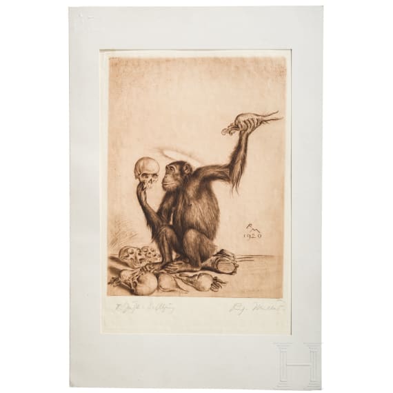 &ldquo;Encephalocranioscopy (Cranial Examination)&rdquo;, Richard M&uuml;ller (Tschirnitz near Karlsbad 1874&ndash;1954 Dresden-Loschwitz), dated 1920