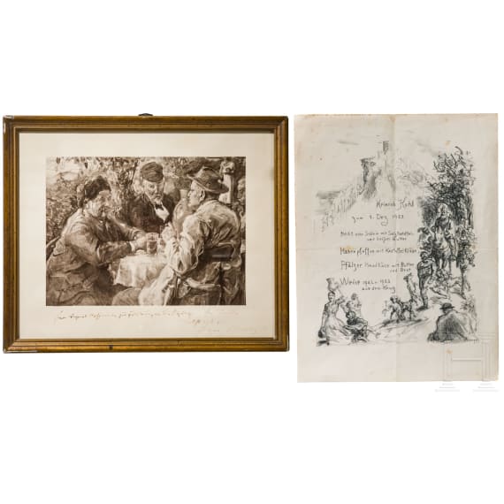 Two sheets, attributed to Max Slevogt (Landshut 1868&ndash;1932 Neukastel near Leinsweiler), 1926 and 1923 respectively
