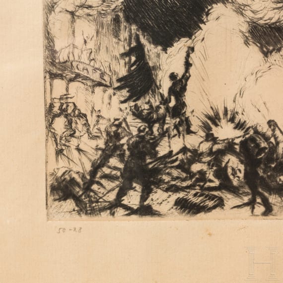 "Untitled" (Street Scene), Klaus Richter (Berlin 1887&ndash;1948 Berlin), dated 1919