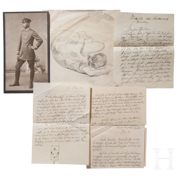 Fritz Klimsch (1870&ndash;1960), a drawing, autographs and a photo