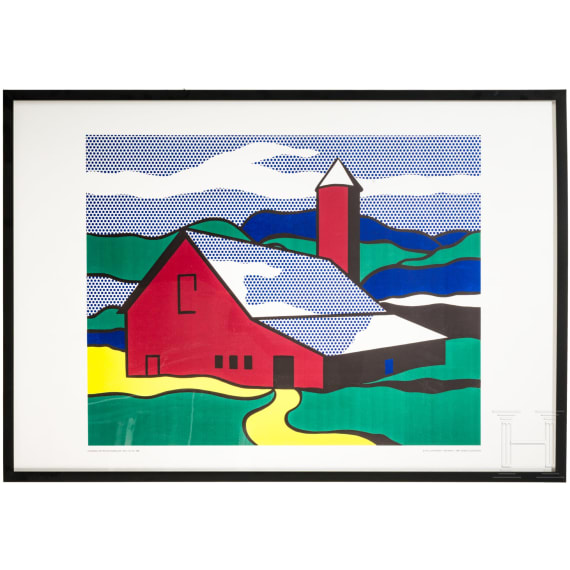 "Red Barn II", poster after Roy Lichtenstein (New York 1923&ndash; 1997 New York)