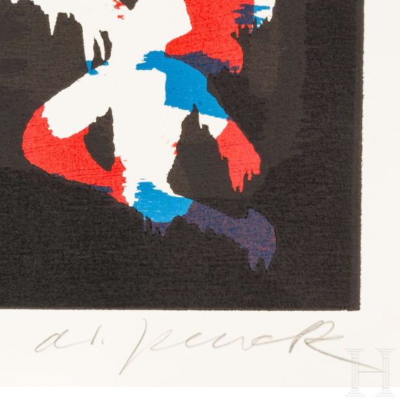 &bdquo;J&auml;ger Motiv 1&ldquo;, A. R. Penck (Dresden 1939&ndash;2017 Z&uuml;rich), probably 1990