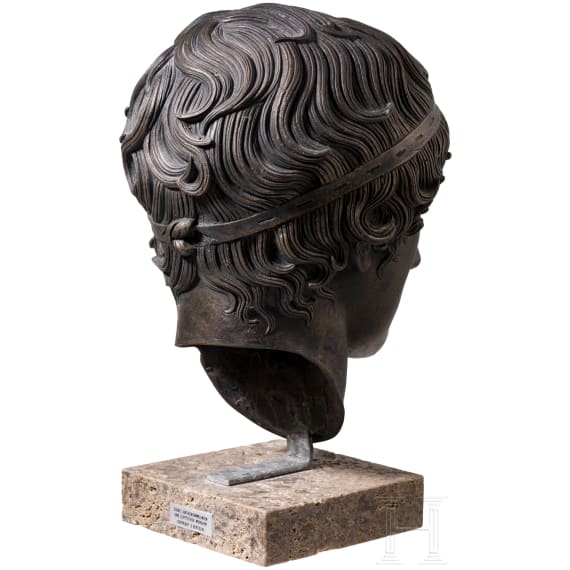 "Head of a Youth", museum replica after an antique model, attributed to Silvano Bertolin (b. 1938 Casarsa della Delizia), contemporary