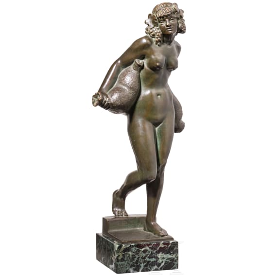 &ldquo;Bacchante&rdquo;, Hans Klett (Saalfeld 1876&ndash;1930), bronze